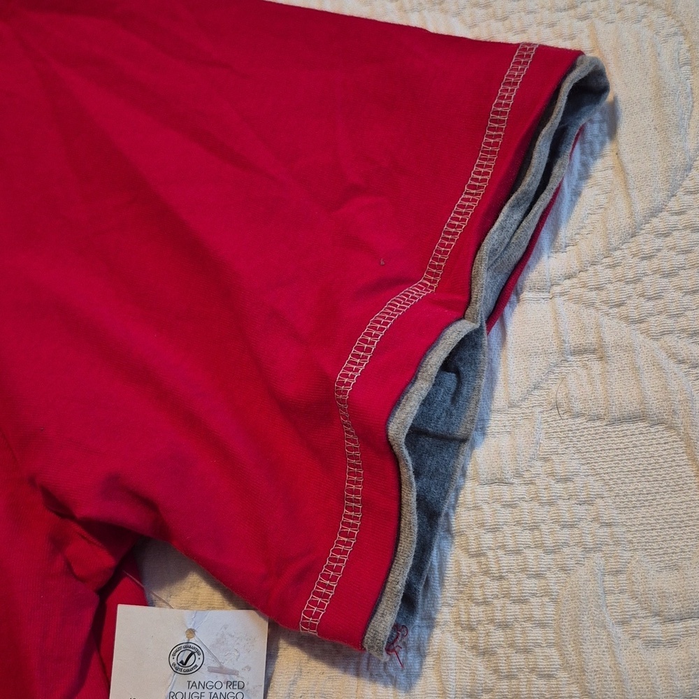 Athletic Works men's Large red with gray trim short sleeve shirt NWT - Picture 2 of 5